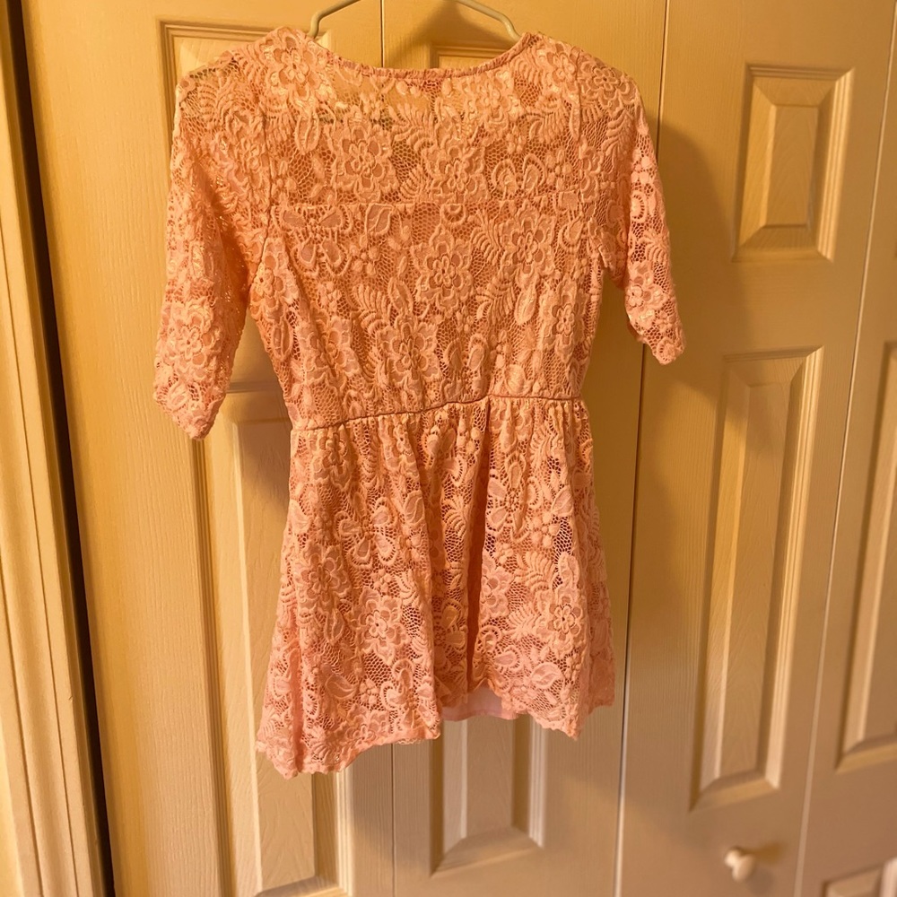 Pink lace top
